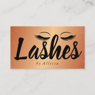 Business Card - Confetti Lashes Makeup Copper
