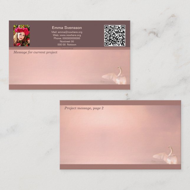 Business Card — Connect, Swan (Front/Back)