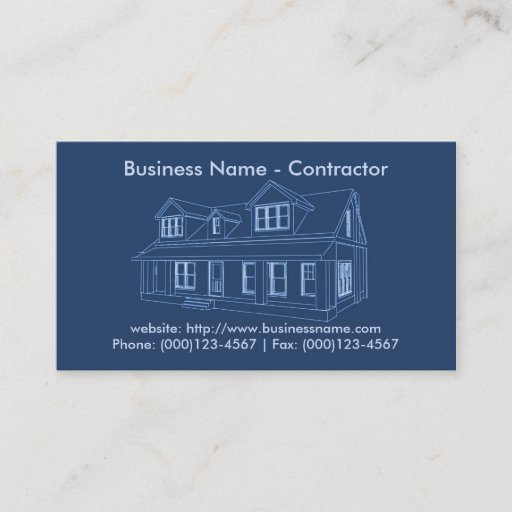 Customizable Business Card: Contractor / Construction