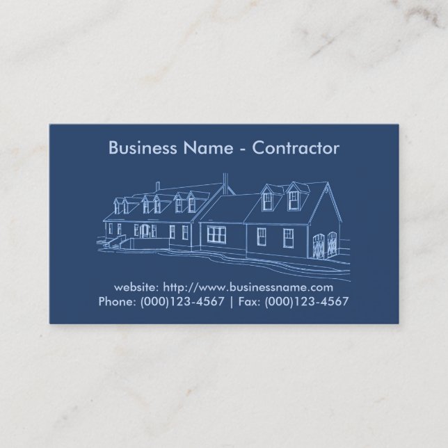 Business Card: Contractor / Construction Business Card (Front)