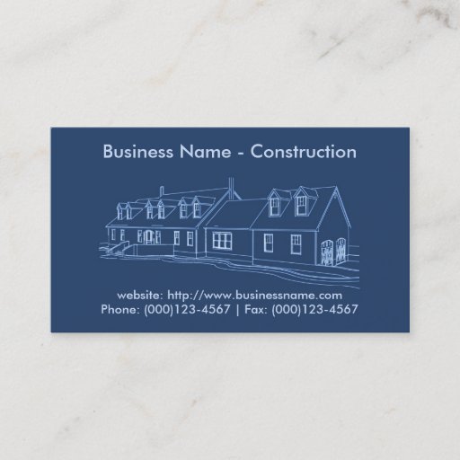 Customizable Business Card: Contractor / Construction