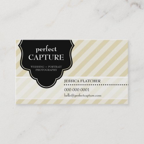 BUSINESS CARD cool bold captured gold stripe black