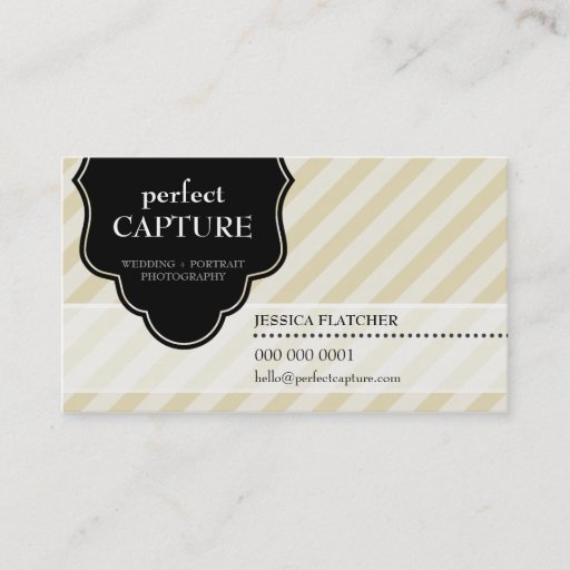 Customizable BUSINESS CARD cool bold captured gold stripe black