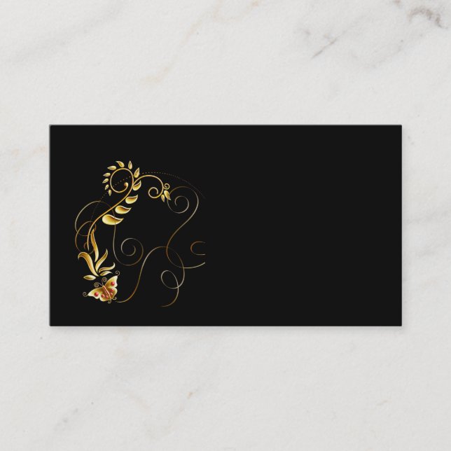 Business Card/Create Your Own Gold Butterfly Card (Front)