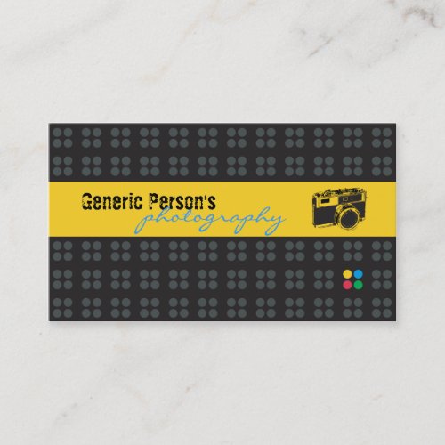 Business Card Cuctom Black + Yellow Photography