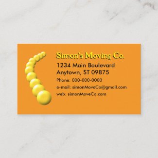 Business Card - Curved Line of Yellow Balls 