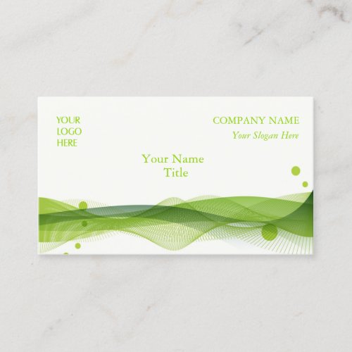 Business Card, Curves and bubbles