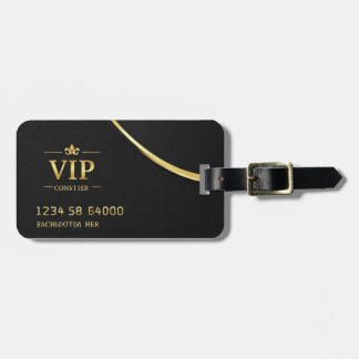 Business Card Custom Black VIP Luggage Tag