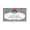 BUSINESS CARD cute cupcake pink silver glitter
