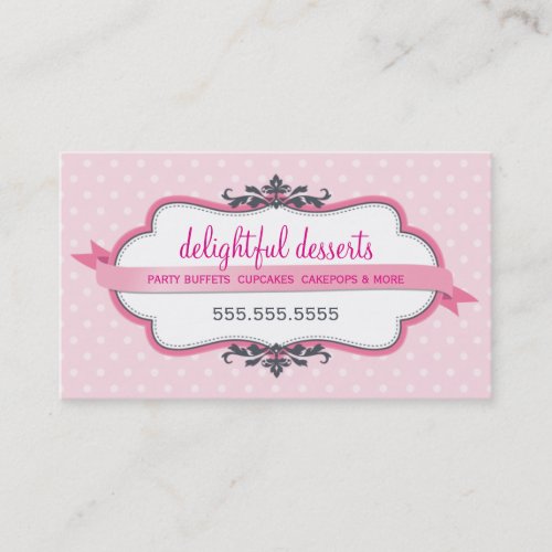 BUSINESS CARD cute stylish pink pastel pale baby