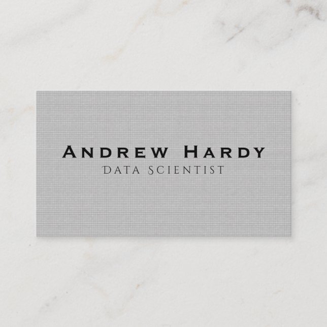 Business Card, Data Scientist Card (Front)