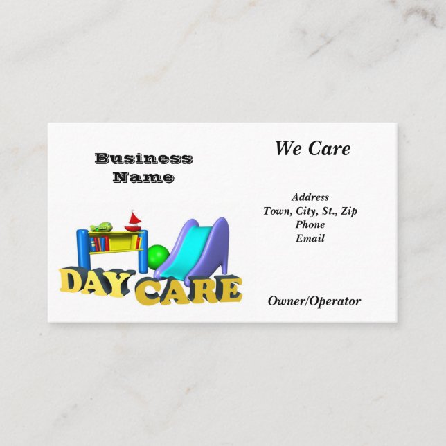 Business Card-Day Care Advertisement Card (Front)