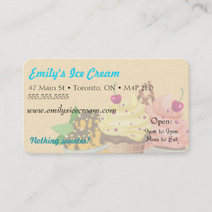 Business Card, Decorative Ice Cream Business Card