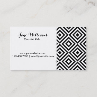 Business Card Diamond Back Black