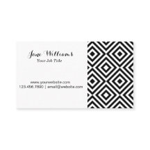 Business Card Diamond Back Black