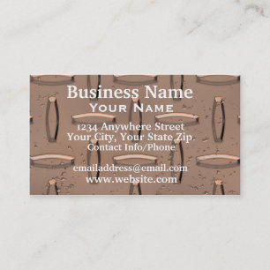 Business Card Diamond Plate Copper