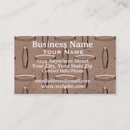 Business Card Diamond Plate Copper