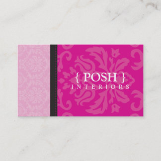BUSINESS CARD :: divinely damask fuschia pink
