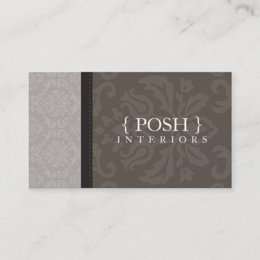 Customizable BUSINESS CARD :: divinely damask L 2