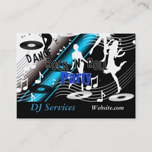 Business Card DJ Disc Jockey Dance Music Party (Front)