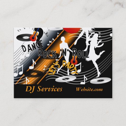 Customizable Business Card DJ Disc Jockey Dance Music Party