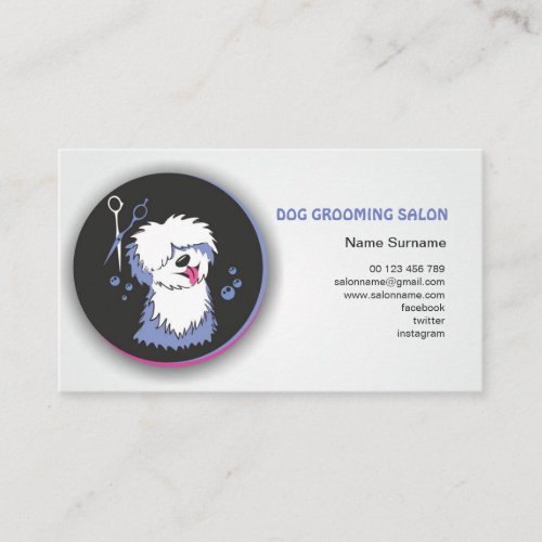 Business card Dog grooming salon