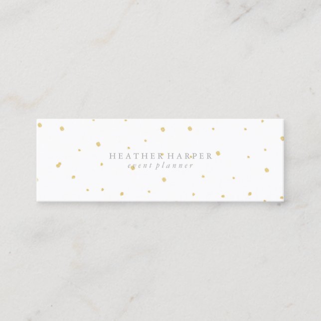 Business Card - Dots Gold White (Front)