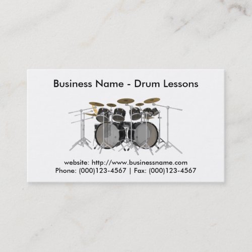 Business Card Drum Lessons Business Card