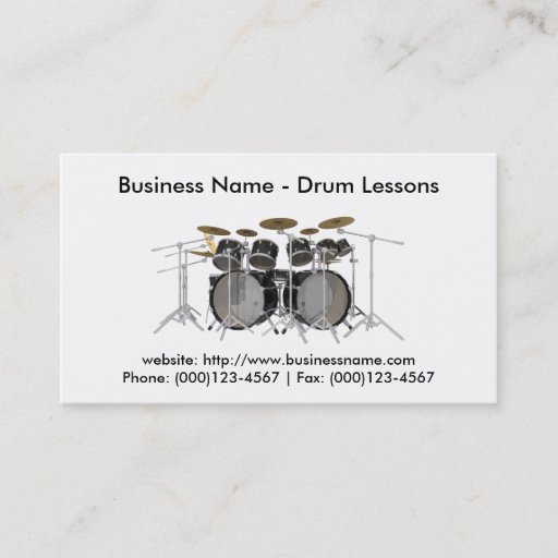 Customizable Business Card: Drum Lessons