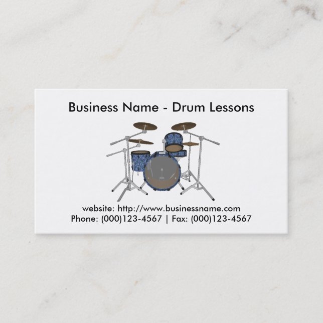 Business Card: Drum Lessons Business Card (Front)