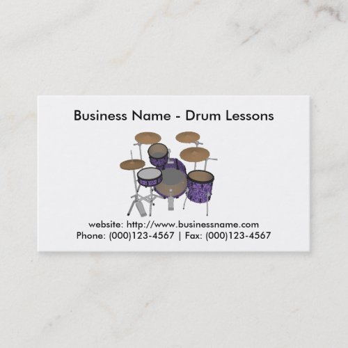 Business Card Drum Lessons Business Card