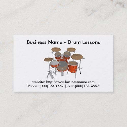 Business Card: Drum Lessons