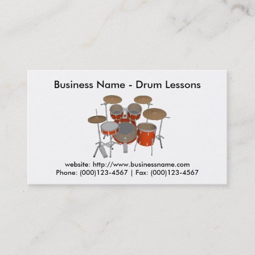 Customizable Business Card: Drum Lessons