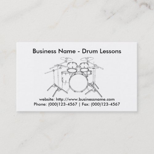 Business Card Drum Lessons Business Card