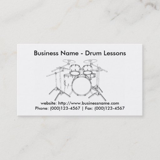 Customizable Business Card: Drum Lessons