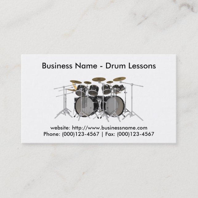 Business Card: Drum Lessons Card (Front)