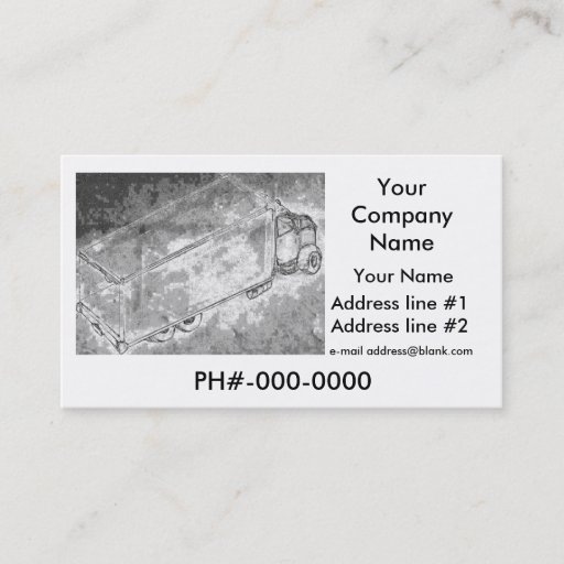 Customizable Business Card "Dry Van"