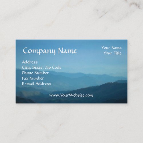 Business Card Easy to Design Online Mountain Sky Business Card