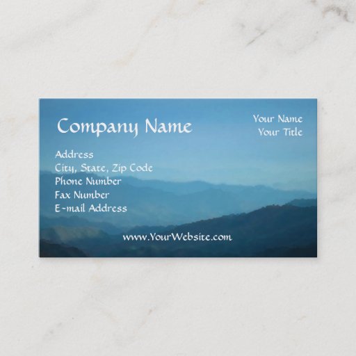 Customizable Business Card, Easy to Design Online, Mountain Sky