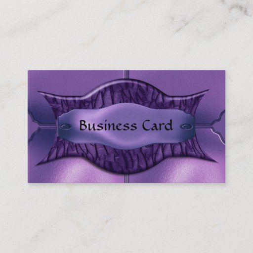 Customizable Business Card Elegant African Purple Metal Business Card