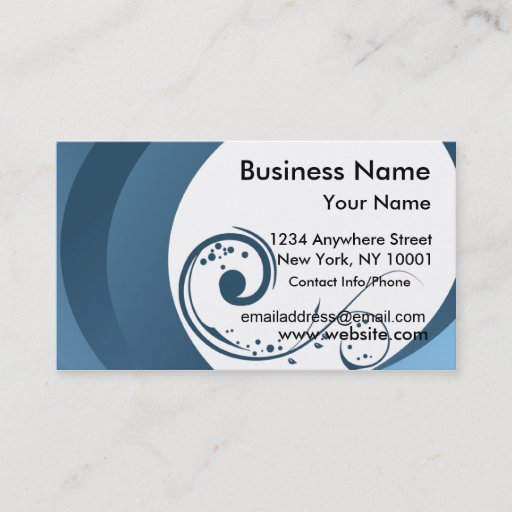 Customizable Business Card Elegant Blue