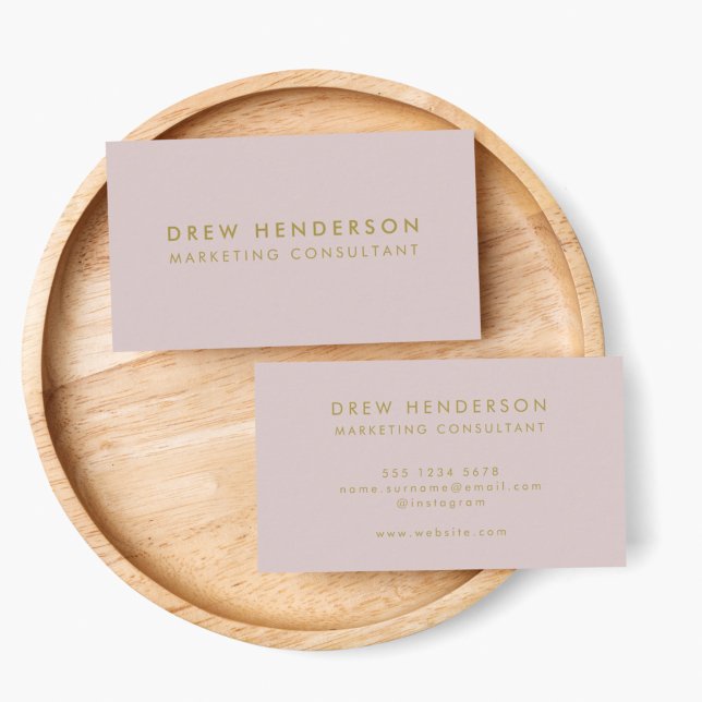 Business Card | Elegant Blush Pink and Gold Design (Make a lasting impression with this sleek blush pink and gold custom business card design)