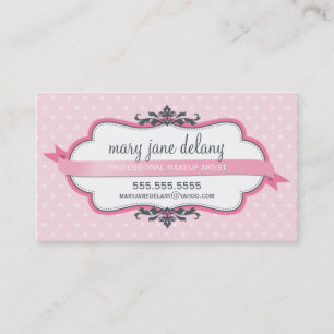 BUSINESS CARD elegant bold pink pastel baby