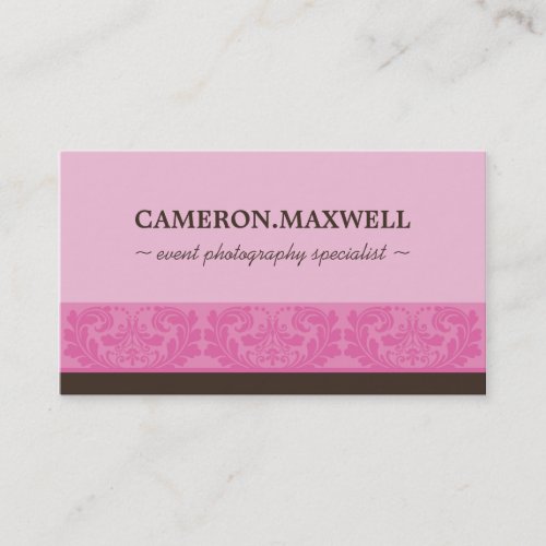 BUSINESS CARD elegant cute luxe pink brown