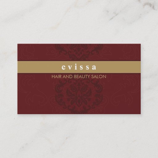 Customizable BUSINESS CARD elegant finesse gold maroon