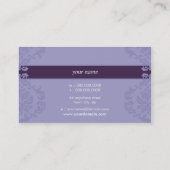 BUSINESS CARD elegant finesse lilac purple (Back)