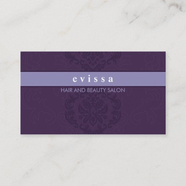 BUSINESS CARD elegant finesse lilac purple (Front)