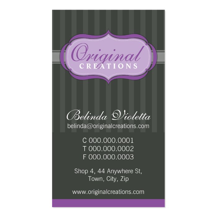 BUSINESS CARD  elegant flamboyant P1