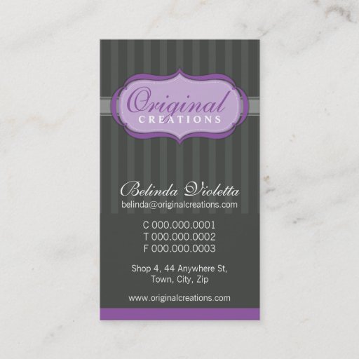 Customizable BUSINESS CARD :: elegant flamboyant P1