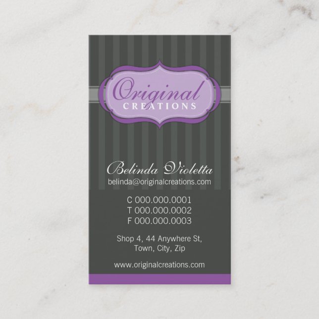 BUSINESS CARD :: elegant flamboyant P1 (Front)